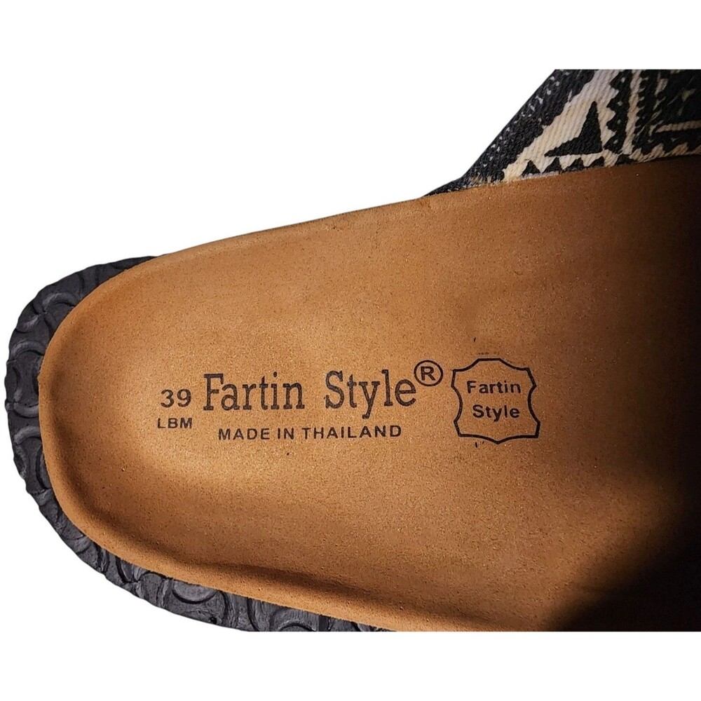 Fartin Style Elephant Cross Band Cork Bed Sandals EU 39 Thailand NEW - Picture 6 of 6